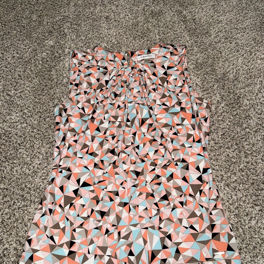 Calvin Klein Small Multicolor Geometric Dress Top